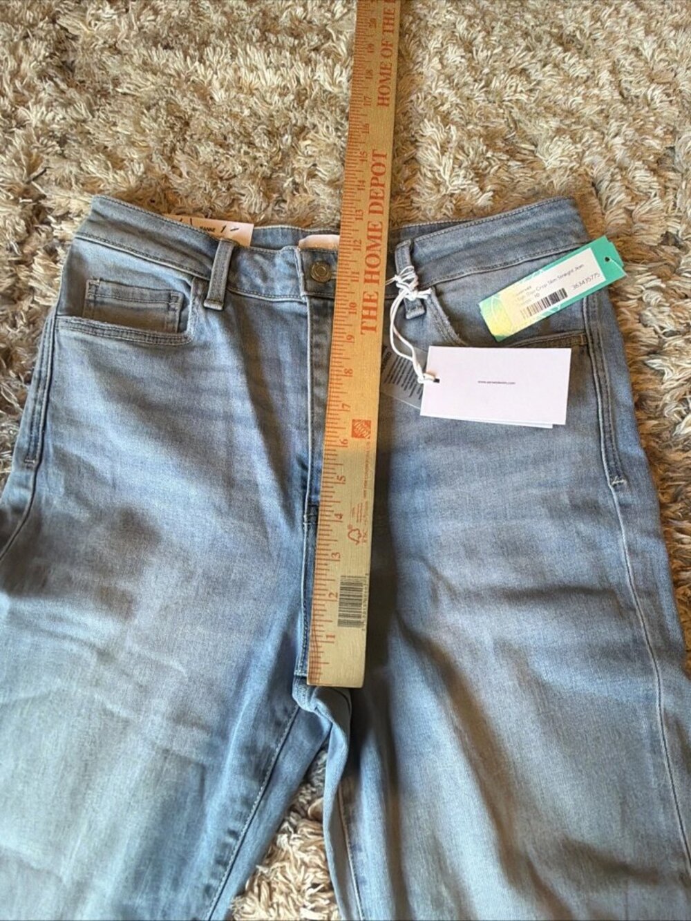 NWT VERVET Jeanne High Rise Slim Straight Crop Jeans Women’s 30 - Picture 5 of 8